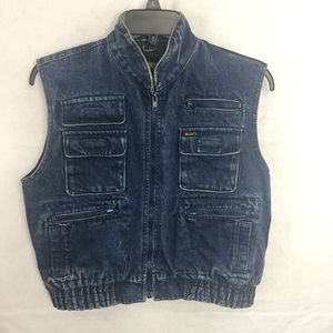 VTG Blue Jeans Vest with Super Extra Pockets